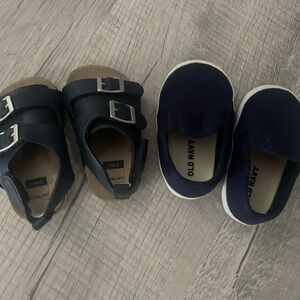Old Navy Kids Black Sandals and Navy Slip-Ons